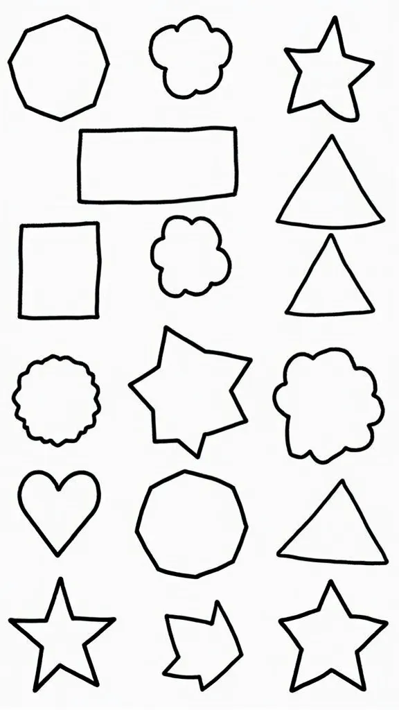 free printable shapes coloring pages